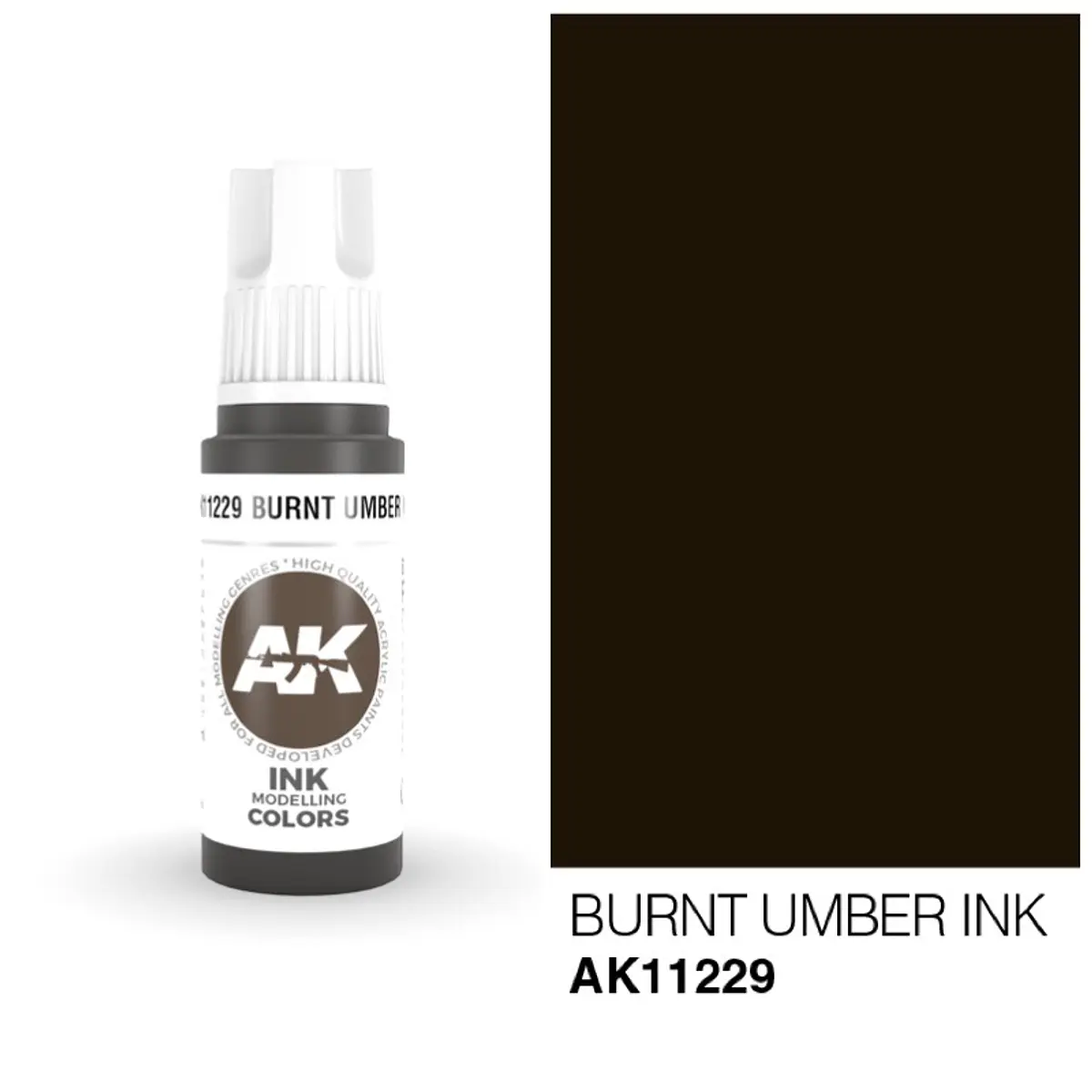 Vallejo Model Air 71040 Burnt Umber 17ml - Colore Acrilico Marrone Terra - Non Tossico - Per Modellismo E Aerografo