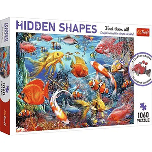 Puzzle Trefl 1060 piezas Hidden Shapes Vida submarina