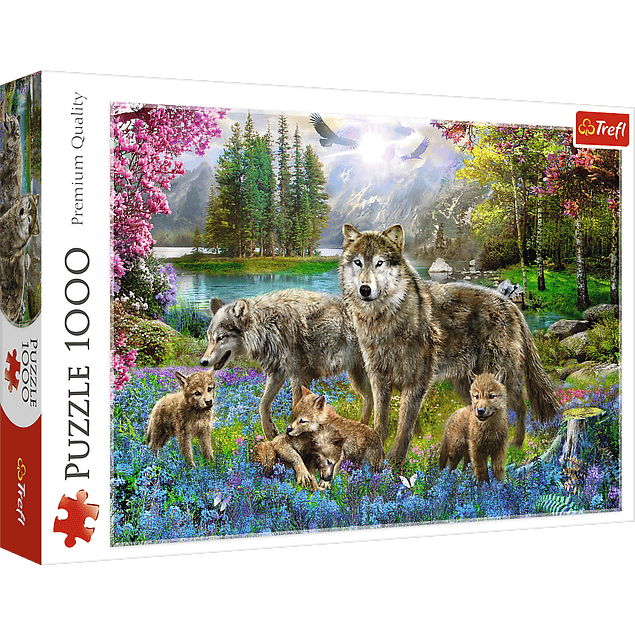 Puzzle Trefl 1000 piezas Familia de lobos.