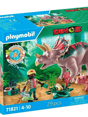 Playmobil Dinos Triceratops Family 71821 Playset 29pcs