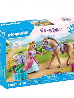 Playmobil Princess Magic 71801 Princesa con Caballo Starter Pack