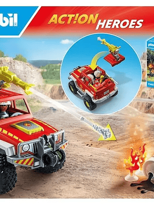 Playmobil 71824 Action Heroes Camión de bomberois con figuras y accesorios
