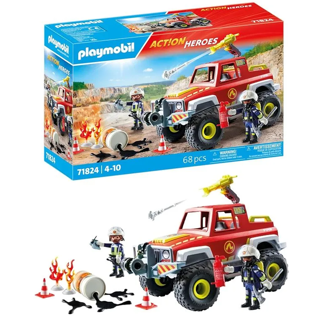 Playmobil 71824 Action Heroes Camión de bomberois con figuras y accesorios 2