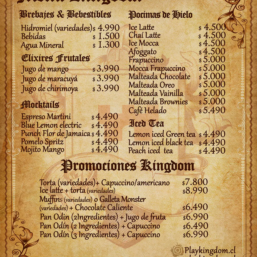 Menu Play Kingdom 1