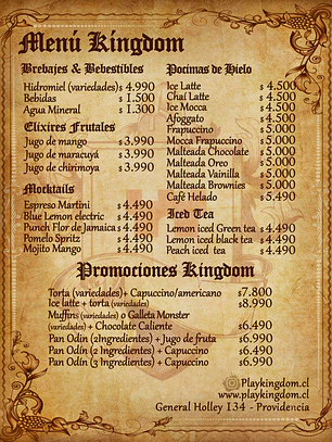 Menu Play Kingdom