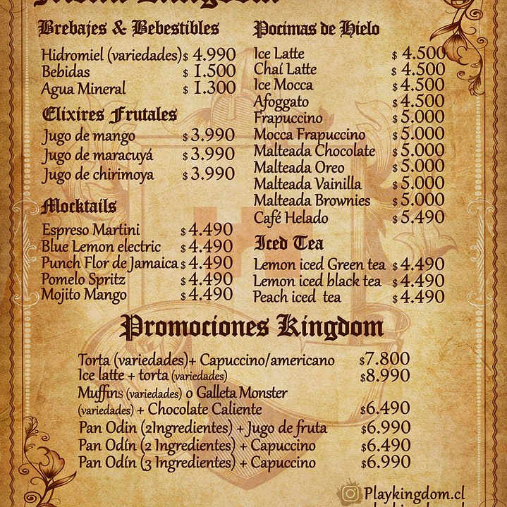 Menu Play Kingdom 1