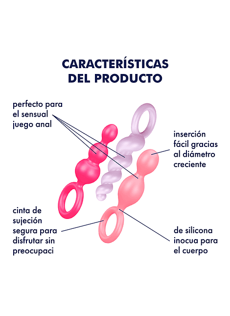 Set Plugs Anales Booty Call Colores