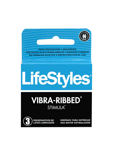 Lifestyles Vibra Ribbed x 3