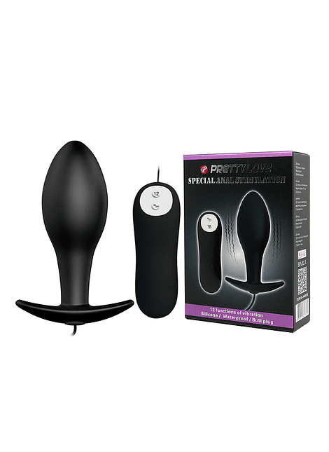 Plug vibrador anal con control