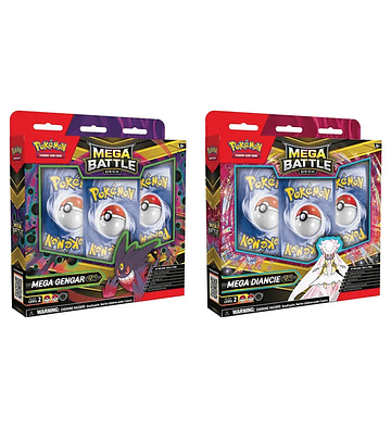 Pokémon TCG Deluxe Battle Decks – Mega Gengar ex & Mega Diancie ex | Pack 2 Mazos Español