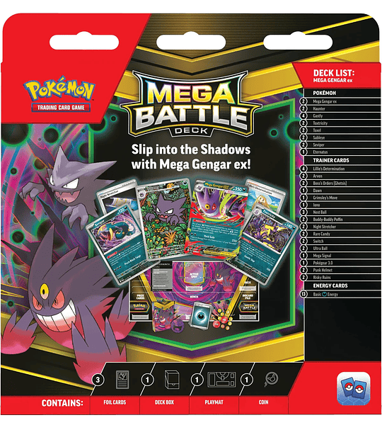 Mega Battle Deck (Mega Gengar ex) – Español - Pokémon TCG  - 
