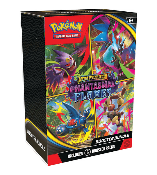  Booster Bundle - Español - Phantasmal Flames - Mega Evolution - Pokémon TCG - PREVENTA 14 DE NOVIEMBRE