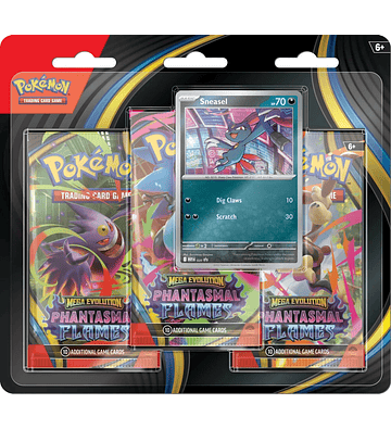 3 pack Blister - Español - Mega Evolution Phantasmal Flames Pokémon TCG [Preventa 14 noviembre]