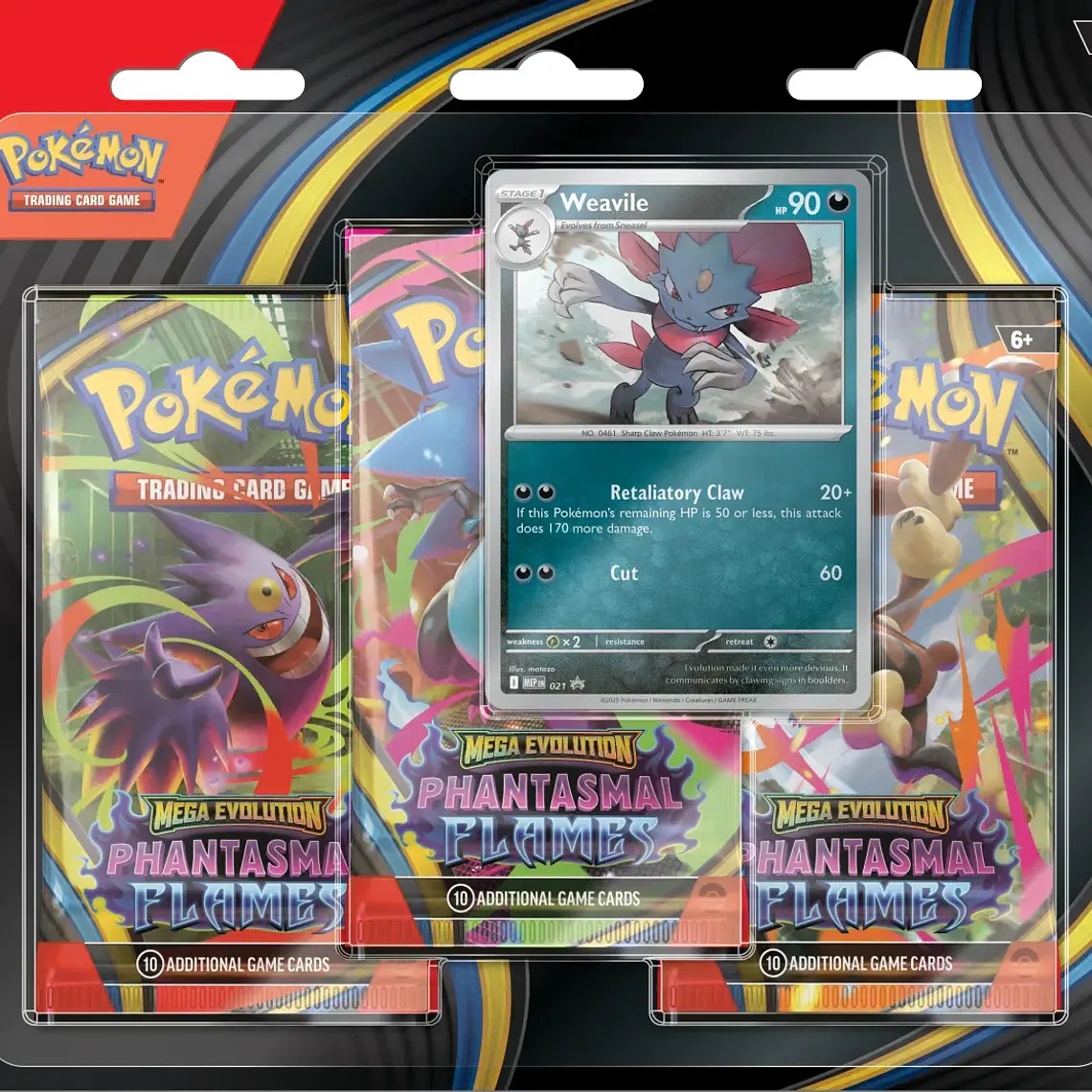 3 pack Blister - Español - Mega Evolution Phantasmal Flames Pokémon TCG  2