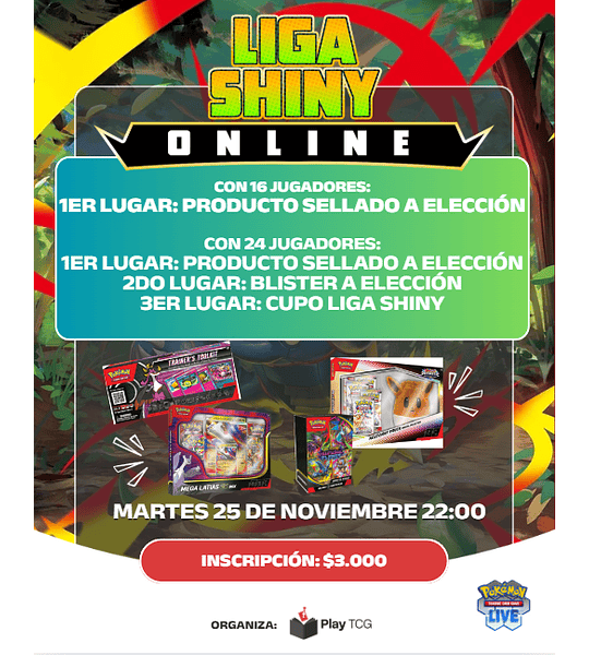 Cupo Liga Shiny (MARTES 2.12.25) - Pokémon Live TCG