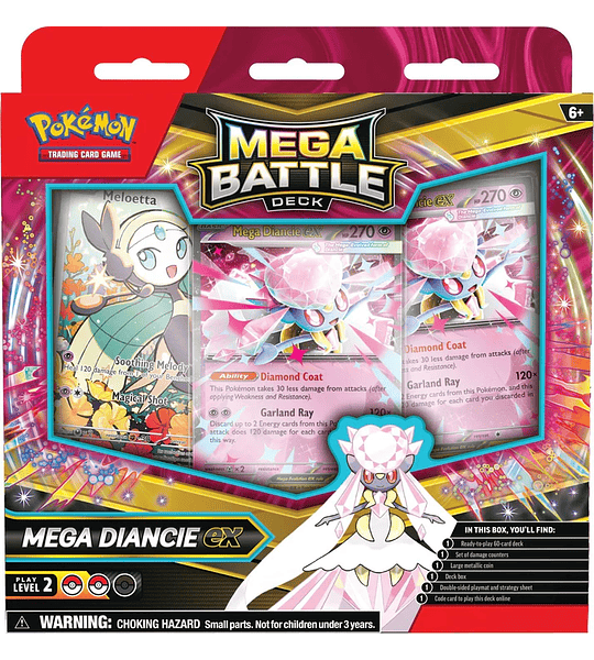 Mega Battle Deck (Mega Diancie ex) – Ingles - Pokémon TCG  - 