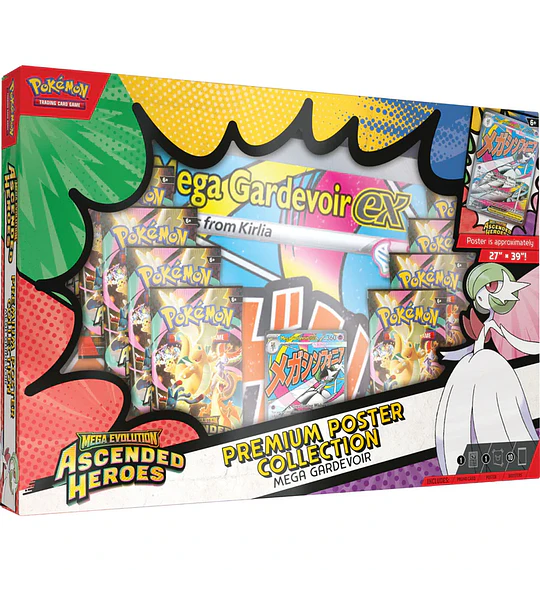 Mega Evolution: Ascended Heroes - Premium Poster Collection (Mega Gardevoir) - Español - Pokémon TCG - 