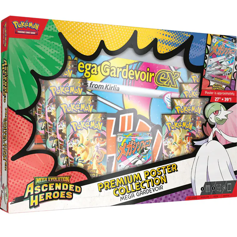 Mega Evolution: Ascended Heroes - Premium Poster Collection (Mega Gardevoir) - Español - Pokémon TCG 1