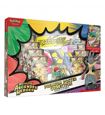 Mega Evolution: Ascended Heroes - Premium Poster Collection (Mega Lucario) - Español - Pokémon TCG