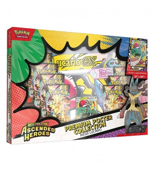Mega Evolution: Ascended Heroes - Premium Poster Collection (Mega Lucario) - Español - Pokémon TCG - 