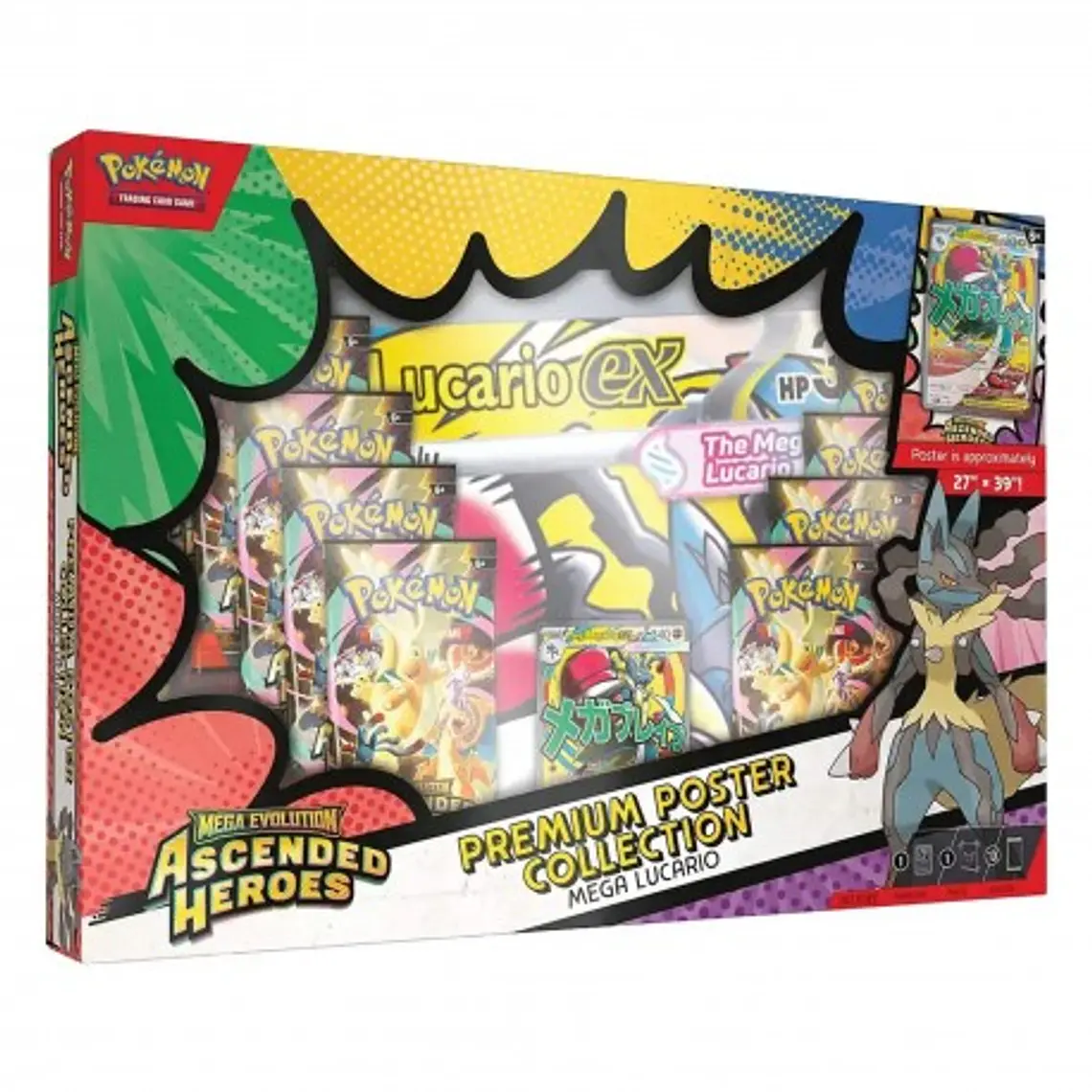 Mega Evolution: Ascended Heroes - Premium Poster Collection (Mega Lucario) - Español - Pokémon TCG 1
