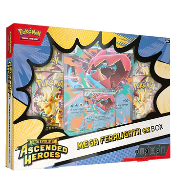 POKEMON TCG: MEGA EVOLUTION ASCENDED HEROES- EX BOX (MEGA FERALIGATR) INGLÉS
