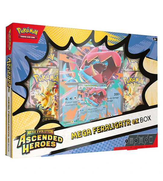 POKEMON TCG: MEGA EVOLUTION ASCENDED HEROES- EX BOX (MEGA FERALIGATR) INGLÉS