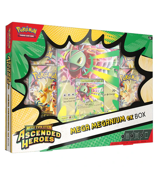 POKEMON TCG: MEGA EVOLUTION ASCENDED HEROES- EX BOX (MEGA MEGANIUM) INGLÉS