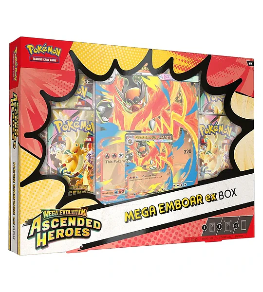 POKEMON TCG: MEGA EVOLUTION ASCENDED HEROES- EX BOX (MEGA EMBOAR) INGLÉS