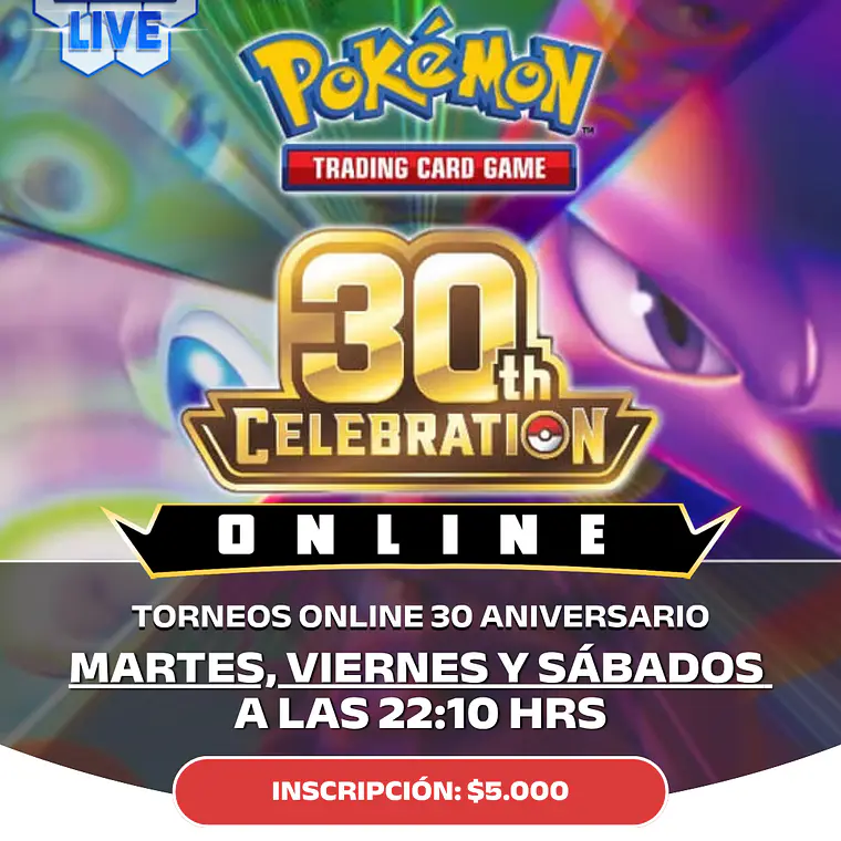 Cupo 30 aniversario ($5.000)  - Pokémon Live TCG 1