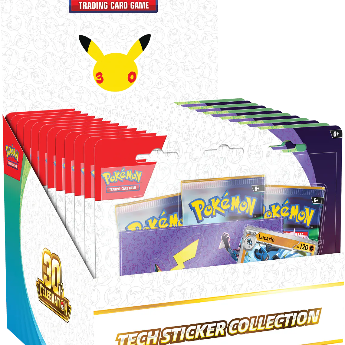 POKÉMON TCG: 30TH CELEBRATION TECH STICKER COLLECTION DISPLAY INGLÉS 1