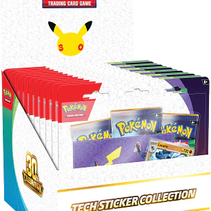 POKÉMON TCG: 30TH CELEBRATION TECH STICKER COLLECTION DISPLAY INGLÉS