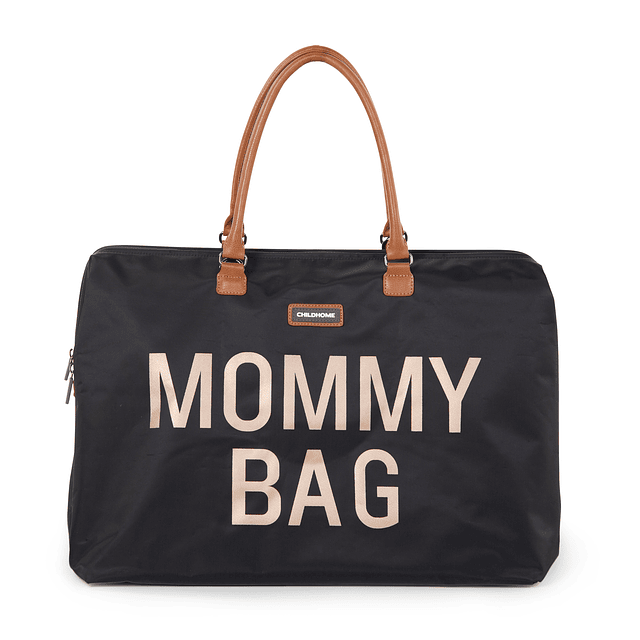 Mommy Bag - Negra Letras Doradas