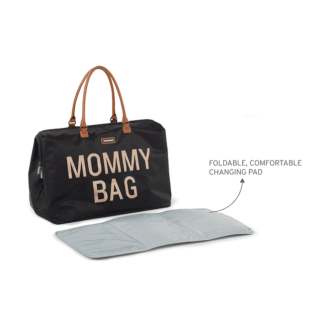 Mommy Bag - Negra Letras Doradas