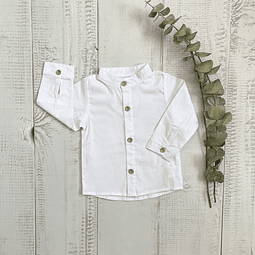 CAMISA ERICK BLANCA MADERA