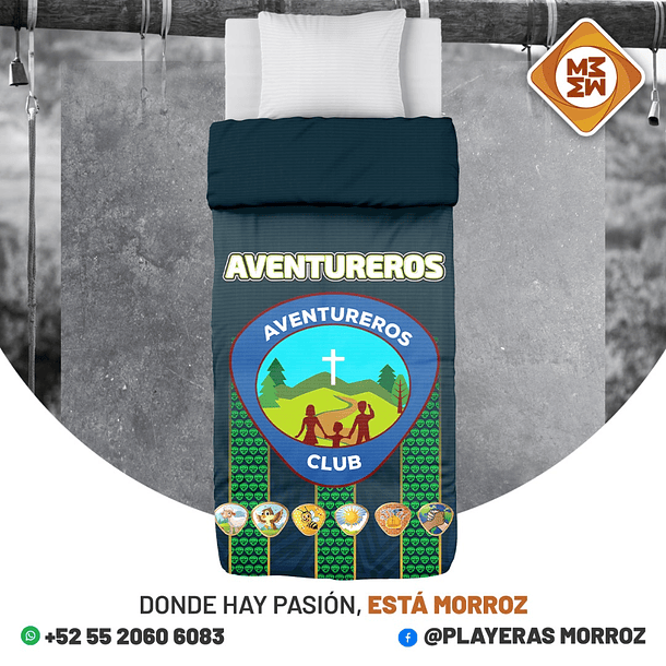 FRAZADA AVENTUREROS CLASES 