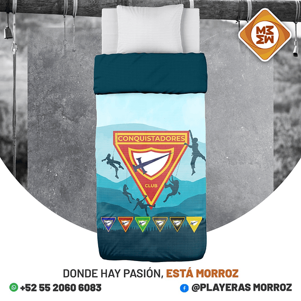 FRAZADA CONQUISTADORES ESCALANDO