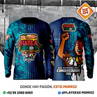 PLAYERA MANGA LARGA DIA MUNDIAL DE LOS CONQUISTADORES 2026 76 ANIVERSARIO ** ADULTO UNISEX ** AZUL CAMUFLAJE  1