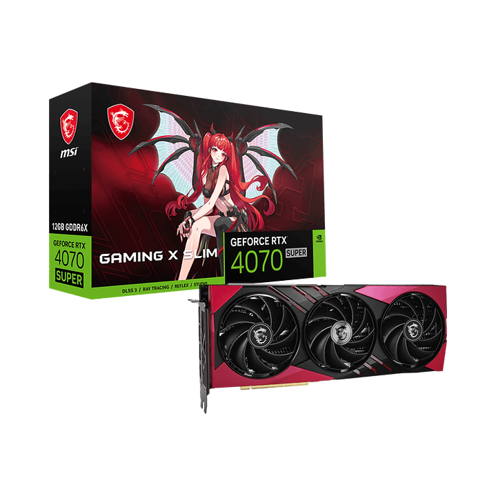 Tarjeta de Video MSI RTX 4070 SUPER 12G GAMING X SLIM MLG 1