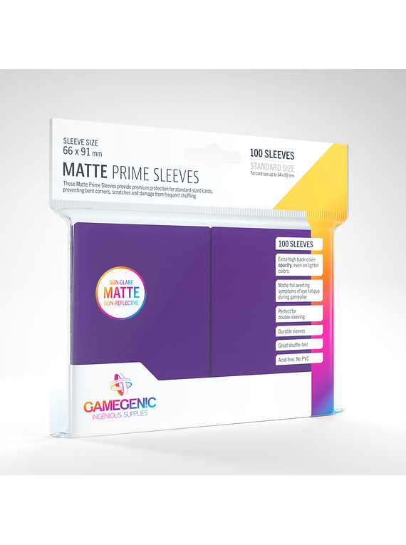 Gamegenic Prime Sleeves Standard Matte Purple (100)