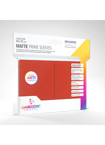 Gamegenic Prime Sleeves Standard Matte Red (100)