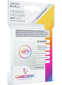 Gamegenic - Standard Matte Sleeves Gray (50)