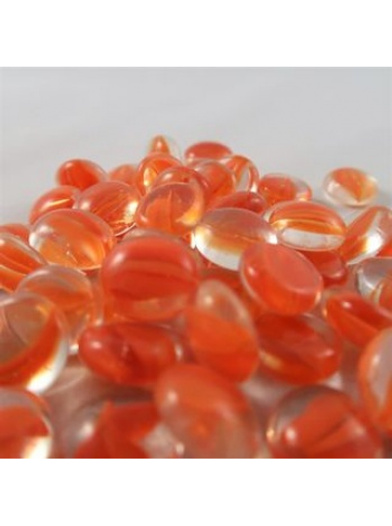 Chessex Gaming Glass Stones in Tube - Catseye Orange (40)