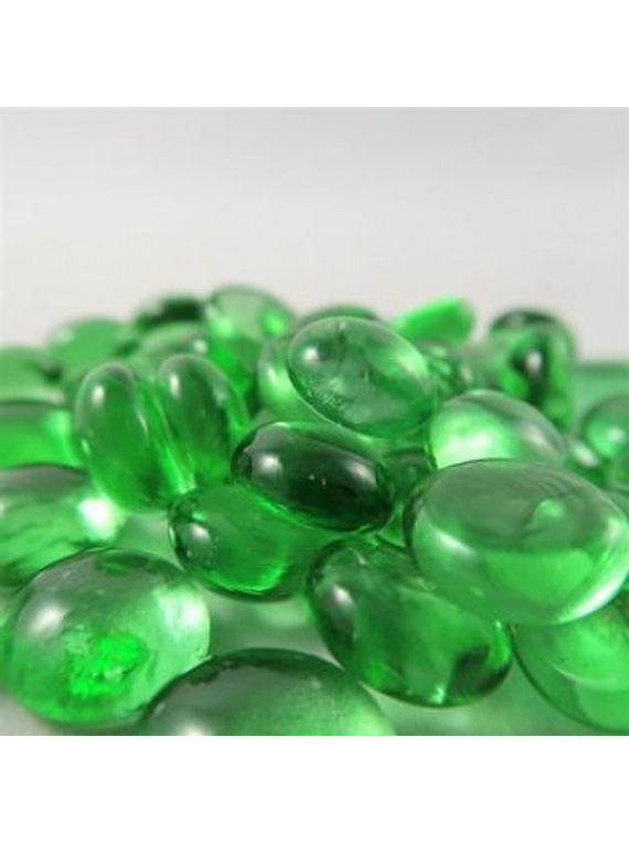 Chessex Gaming Glass Stones in Tube - Crystal Light Green (40)