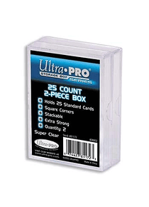 UP - 2-Piece Storage Box - for 25 Cards - Clear (2 Boxes)