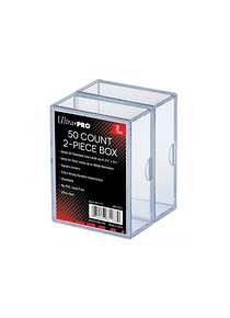 UP - 2-Piece Storage Box - for 50 Cards - Clear (2 Boxes)