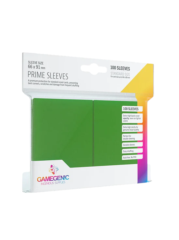 Gamegenic Prime Sleeves Standard Green (100)