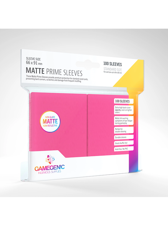 Gamegenic Prime Sleeves Matte Pink (100)