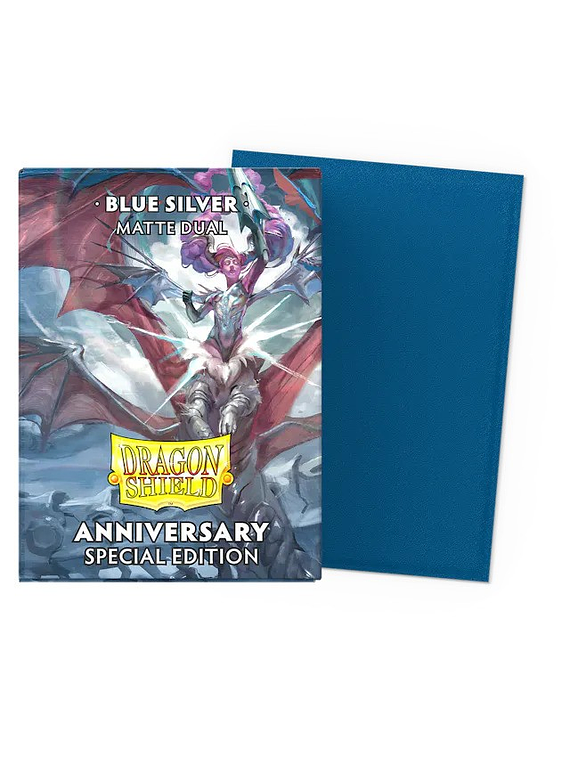 Dragon Shield (100) -  Dual Matte Blue Silver