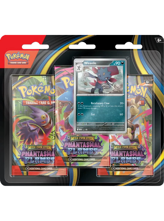 Pokémon Phantasmal Flames 3-Pack Blister Weavile